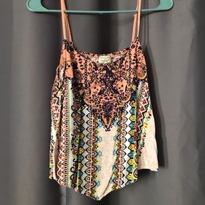 EUC floral crop tank top Size Medium